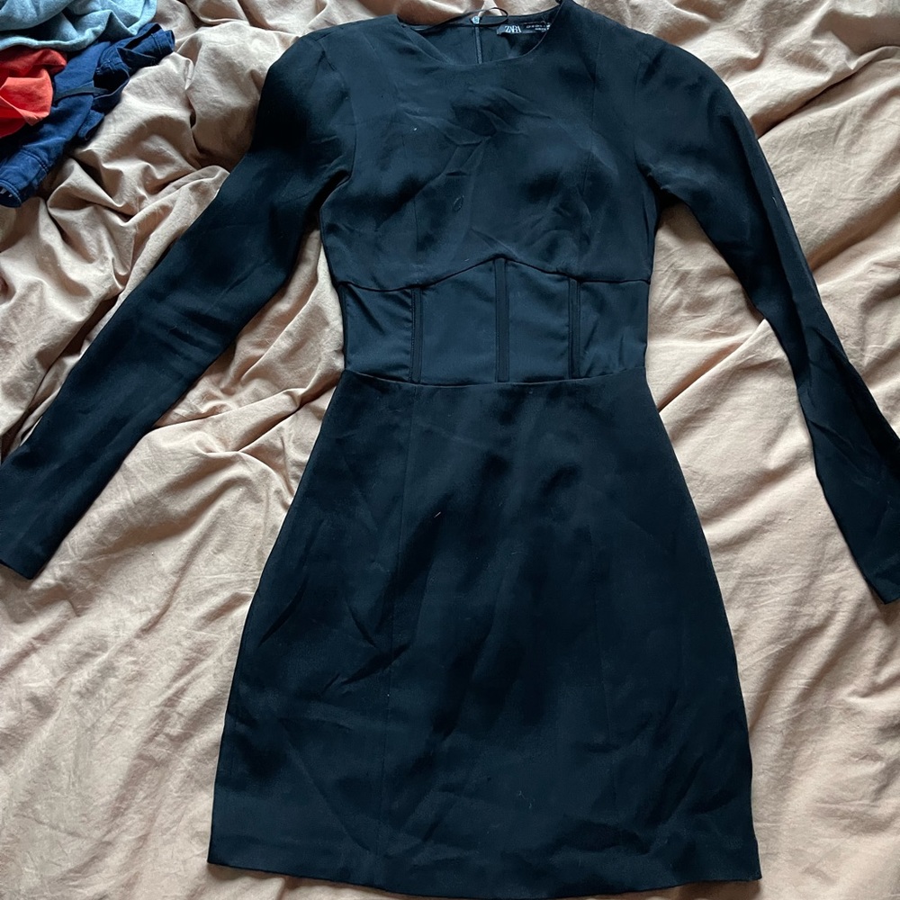 Black Long Sleeve Zara Mini Dress